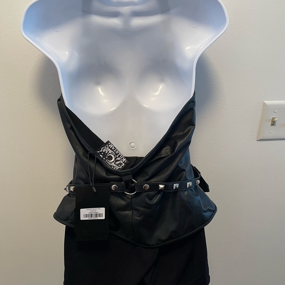 Killstar Tops - Killstar / Suzie O Ring Top ( Tartan)
